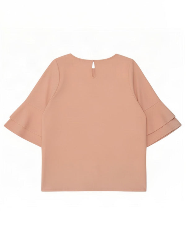 Blusa feminina Marks & Spencer Autograph manga 3/4 Reino Unido 18 XL rosa