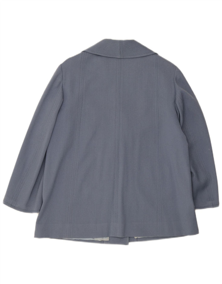 Jaqueta Blazer Feminina Vintage com 3 Botões Reino Unido 14 Azul Médio