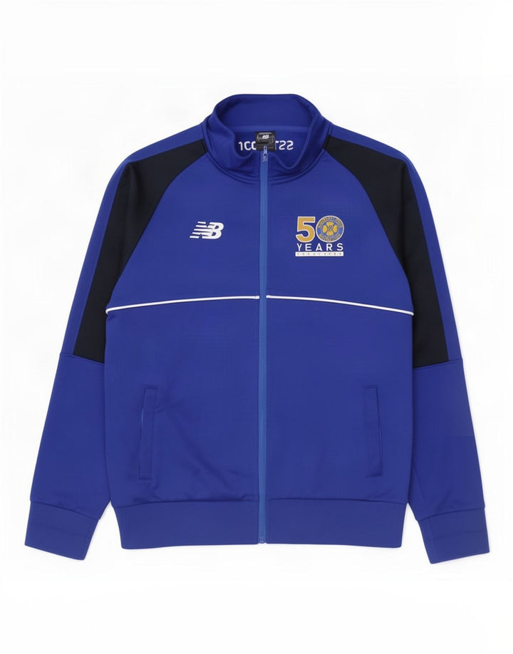 Jaqueta New Balance Mens Graphic Tracksuit Top Azul Médio Colorblock