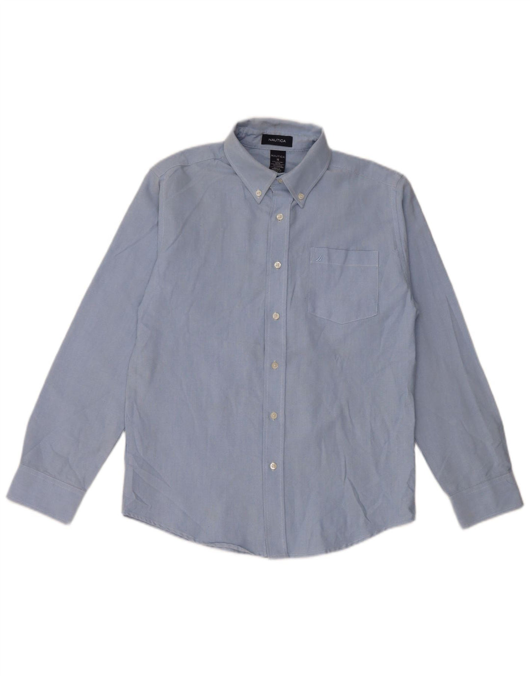 Camisa Nautica Menino 15-16 Anos Azul Algodão