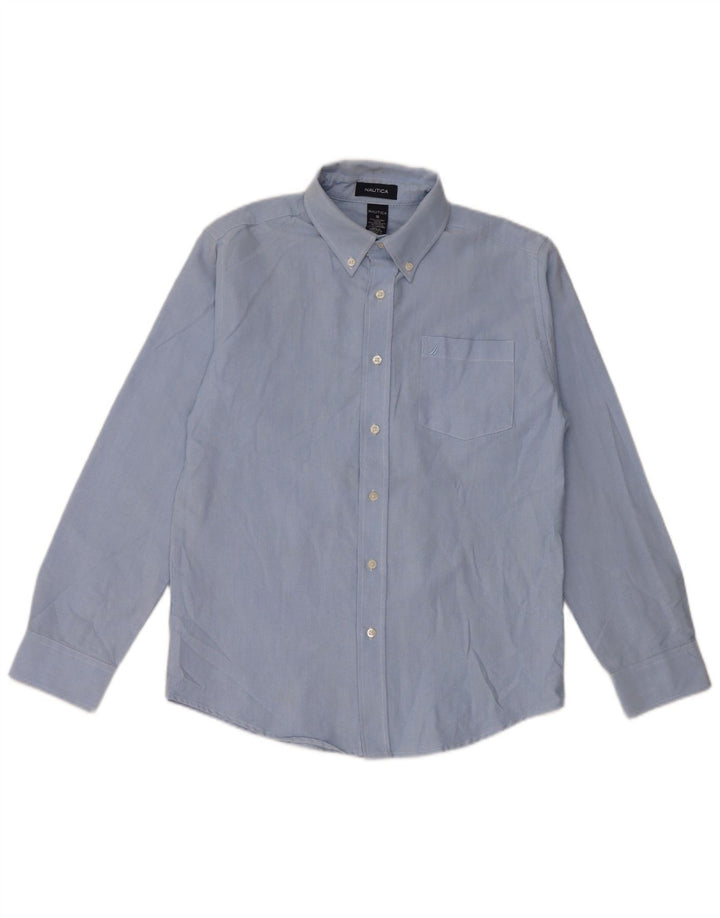 Camisa Nautica Menino 15-16 Anos Azul Algodão