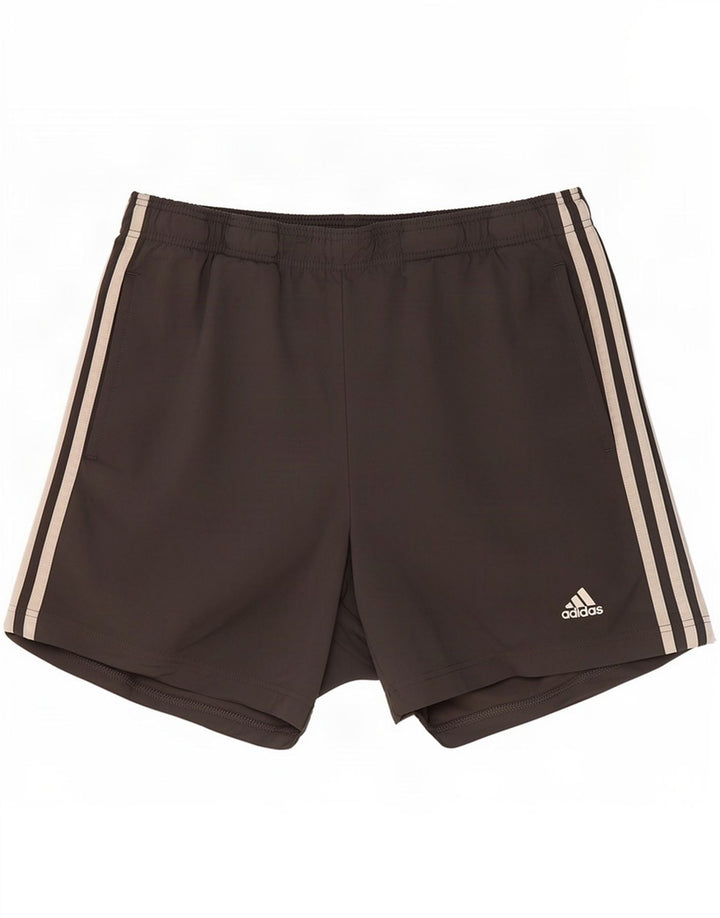 Shorts esportivos masculinos Adidas cinza médio