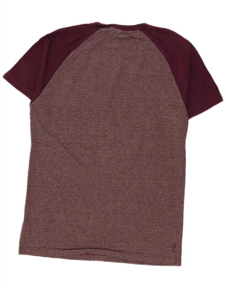 Camiseta masculina Superdry Top médio algodão manchado Borgonha