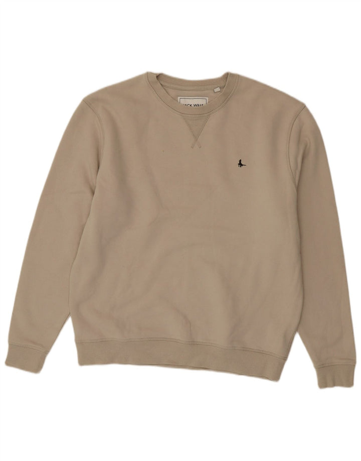 JACK WILLS moletom masculino Jumper XL algodão bege