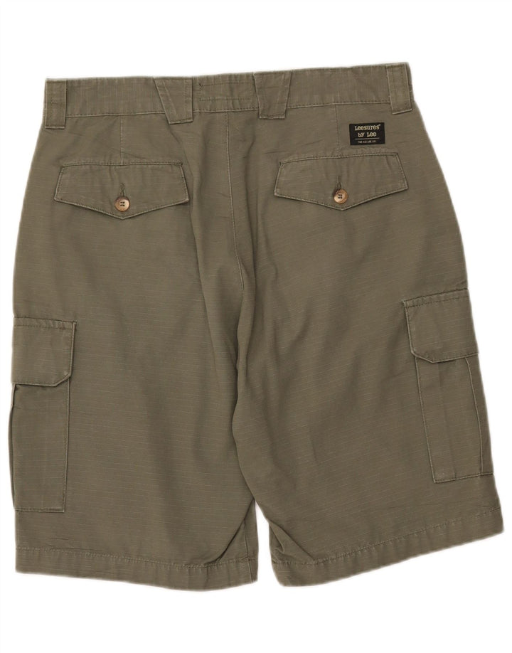 Shorts cargo feminino LEE W33 grande algodão cáqui