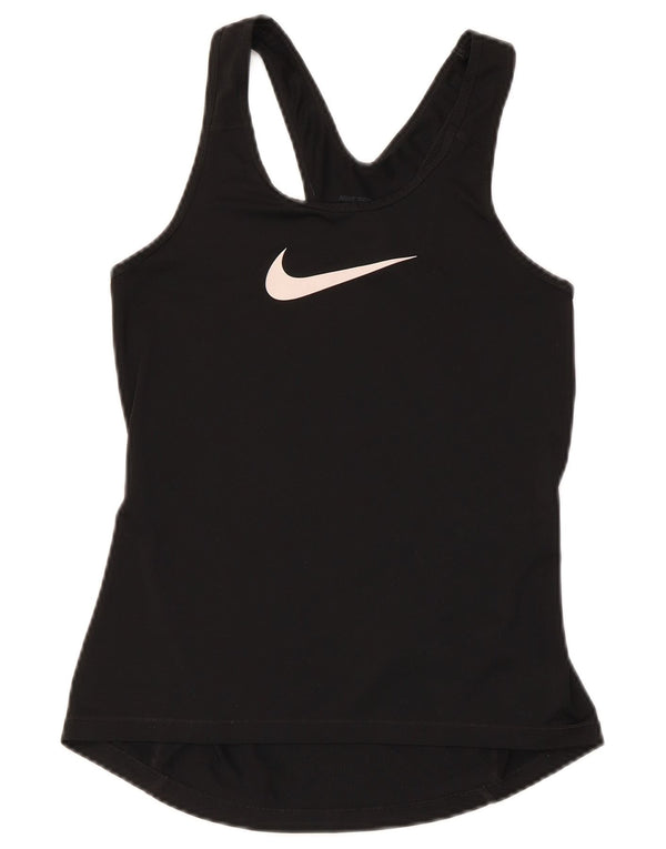 Colete gráfico feminino Nike UK 8 pequeno poliéster preto