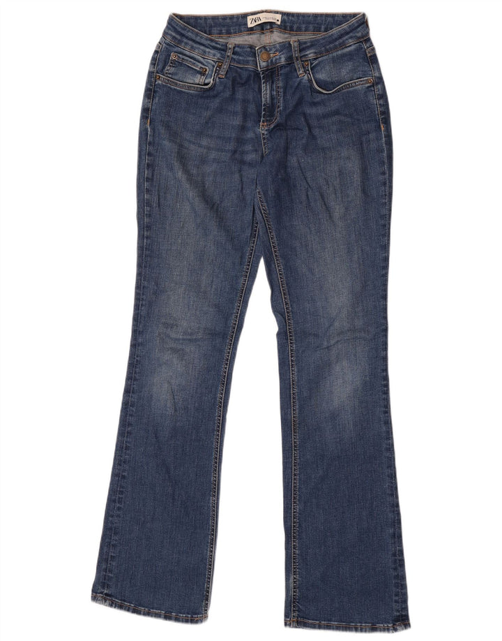Zara Jeans Bootcut Feminino EU 40 Médio W30 L32 Azul Algodão