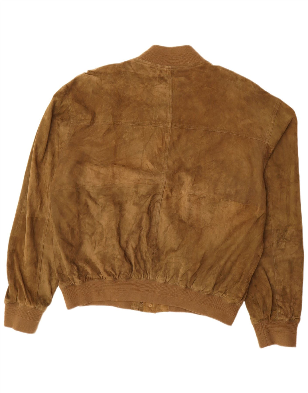 Jaqueta masculina vintage de camurça UK 42 XL couro cáqui
