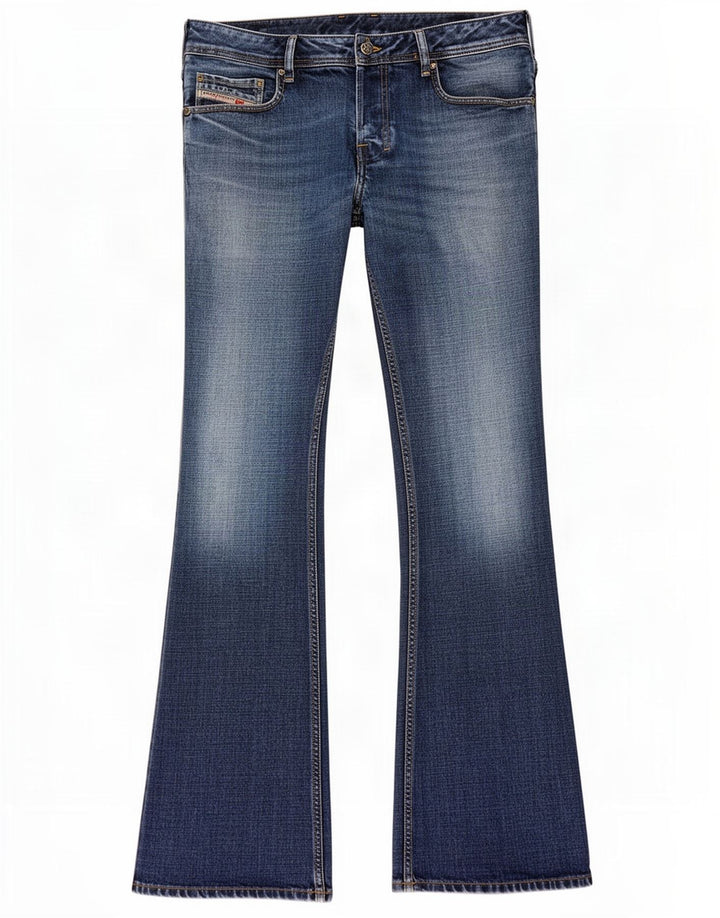 Diesel Mens Bootcut Jeans W32 L31 Algodão Azul
