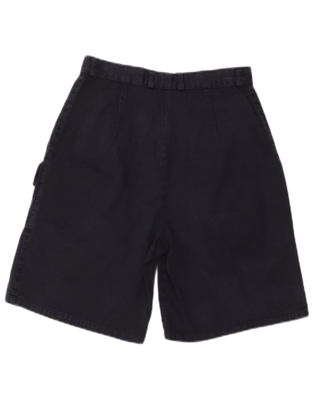 Bermuda cargo feminina vintage IT 44 médio W28 algodão azul marinho
