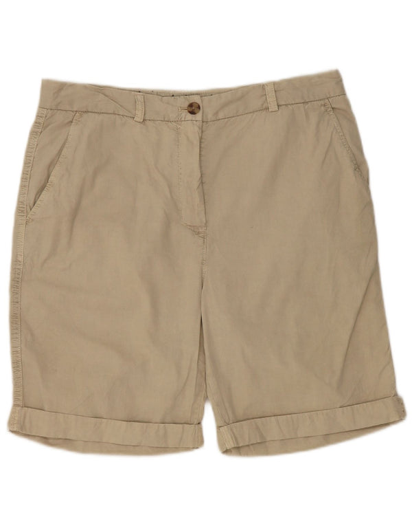 Shorts Chino Feminino Marks & Spencer Reino Unido 12 Médio W32 Algodão Bege