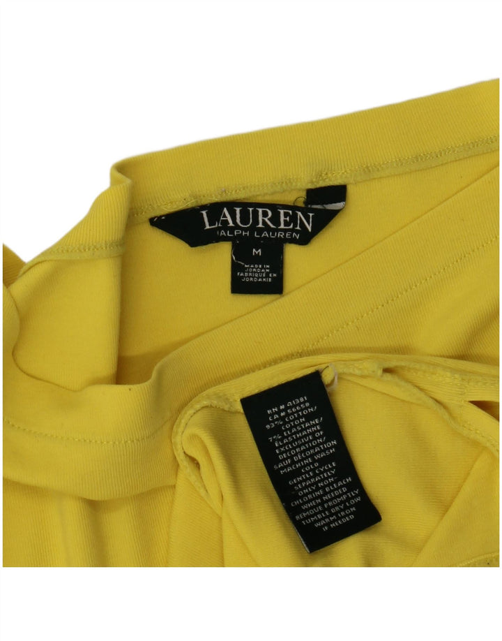 Blusa feminina Ralph Lauren UK 12 algodão amarelo médio
