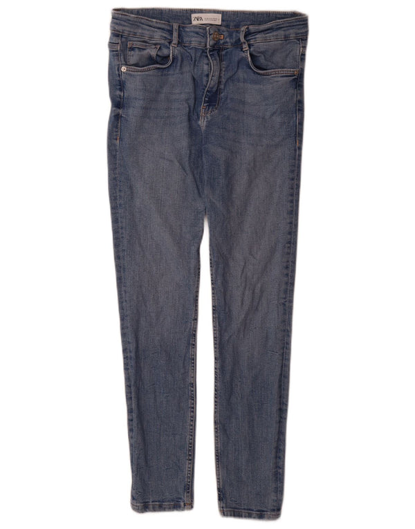 Zara Jeans Skinny Feminino UE 38 Pequeno W28 L28 Azul