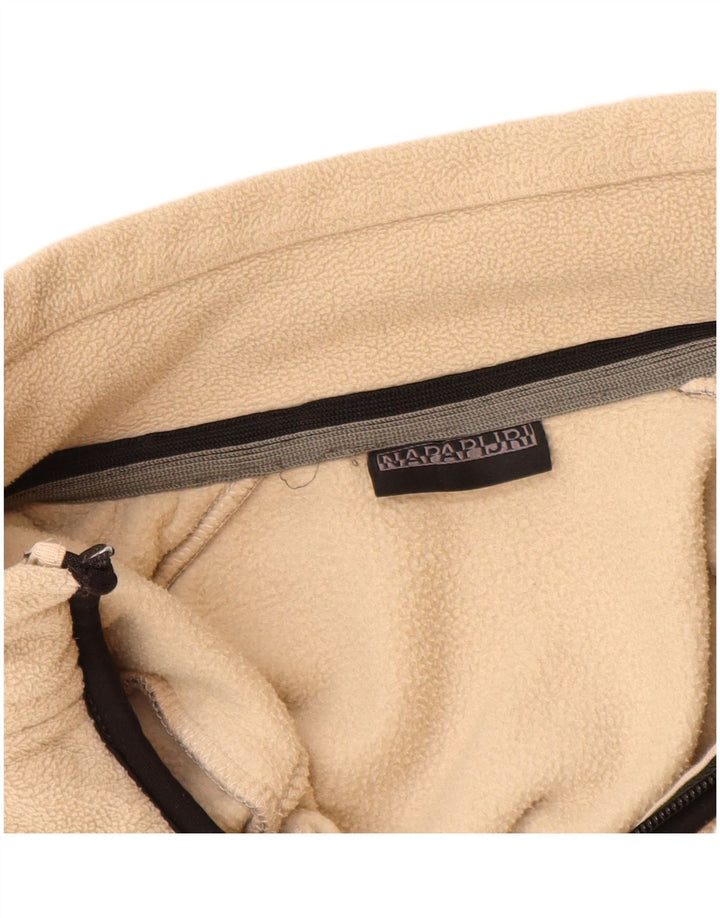 Jaqueta de lã feminina NAPAPIJRI UK 14 grande poliéster colorblock bege