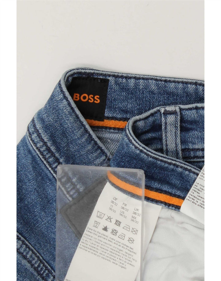 Hugo Boss Masculino Slim Jeans W36 L32 Azul Algodão