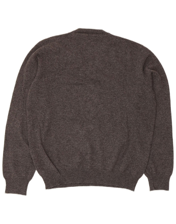 CONRAD HASSELBACH SHOES&GARMENT Suéter masculino com decote em V cinza médio