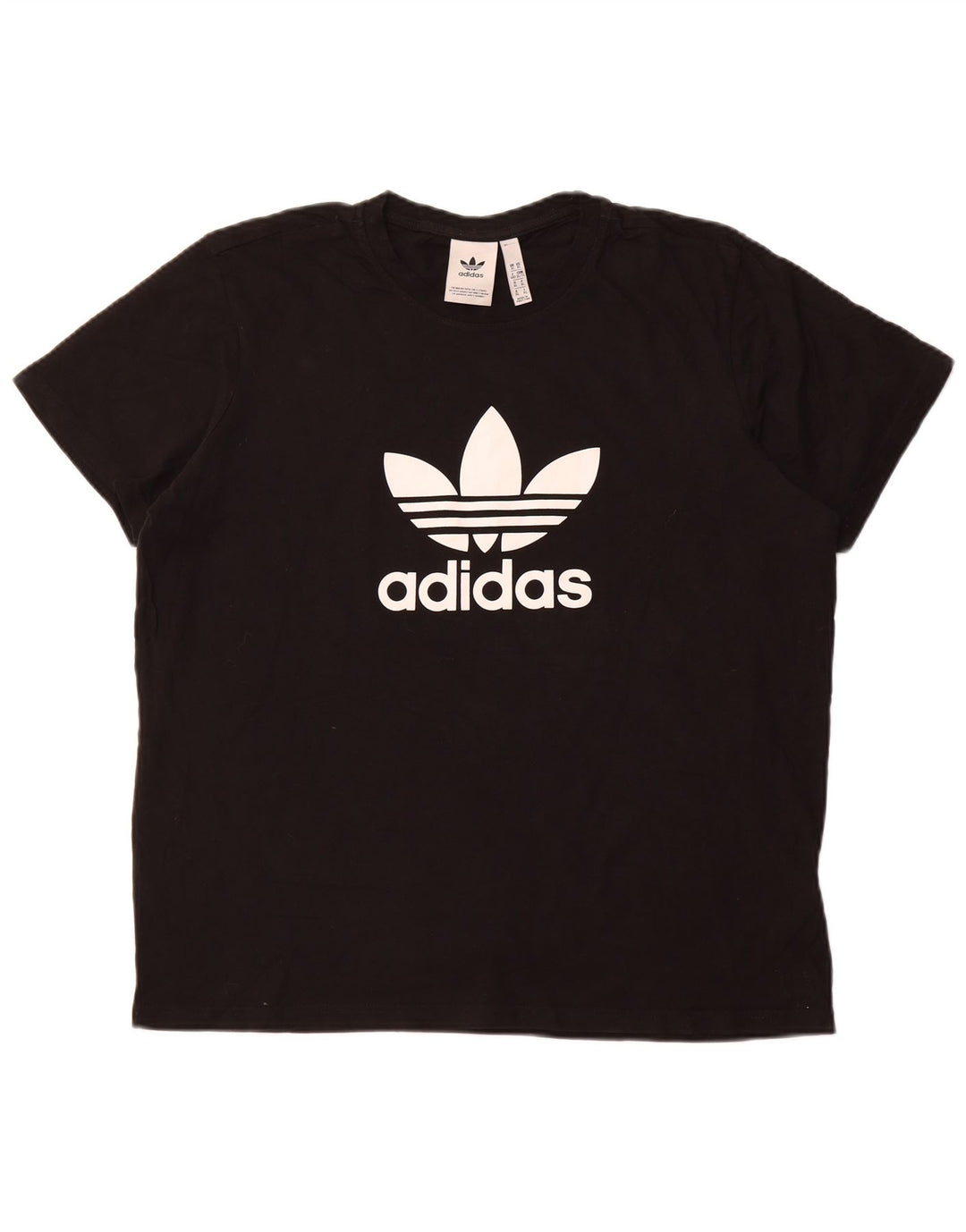 Camiseta feminina ADIDAS com estampa gráfica UK 18 XL preto algodão