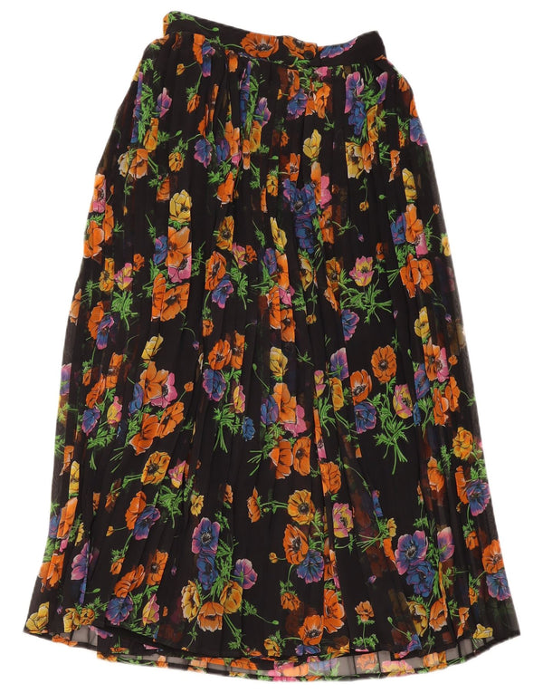 Calça Culotte Capri Feminina Prisma Reino Unido 10 Pequeno W26 L20 Azul Marinho Floral