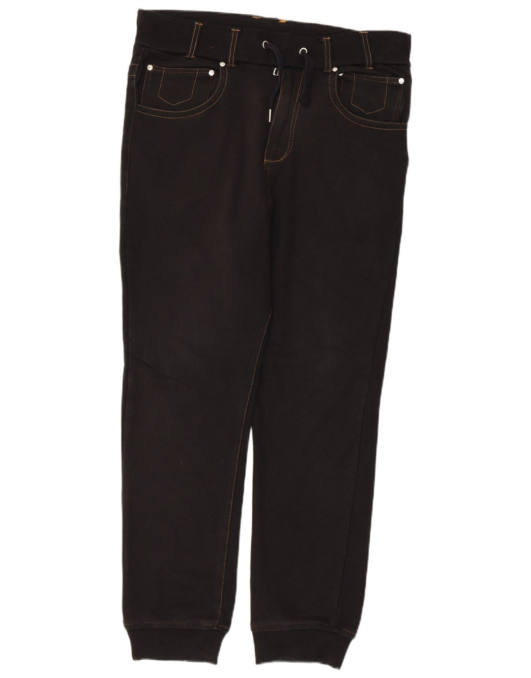 Zara Mens Joggers Calças Cropped Pequenas W30 L25 Pretas