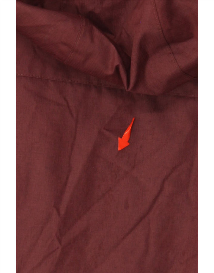 Jaqueta corta-vento feminina grande com capuz COLUMBIA Reino Unido 10 pequena Borgonha