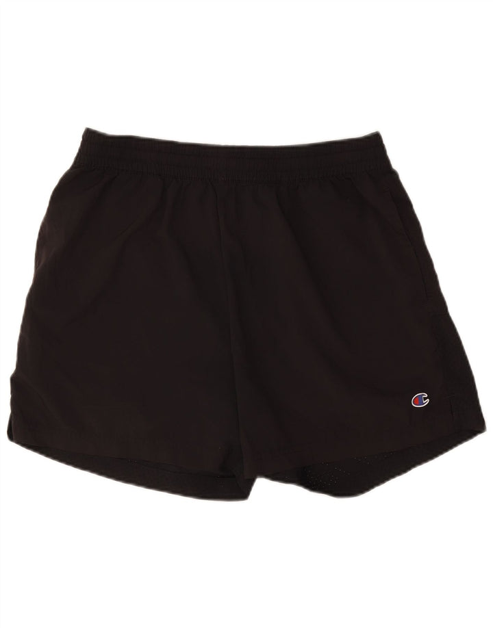 Shorts esportivos masculinos Champion grande poliéster preto