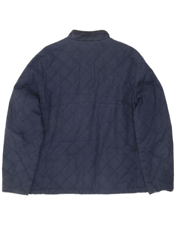 Jaqueta acolchoada masculina Jack Wills UK 42 XL algodão azul marinho