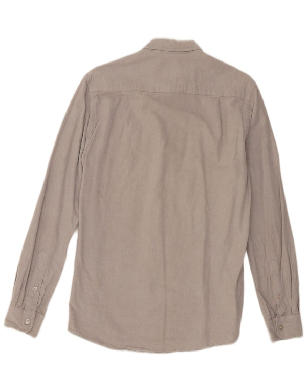Camisa masculina Crew Clothing algodão cinza médio