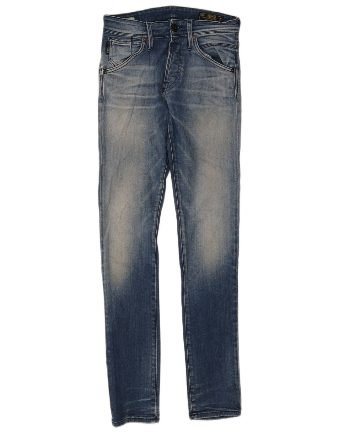 JACK & JONES Calça jeans masculina slim W28 L32 algodão azul