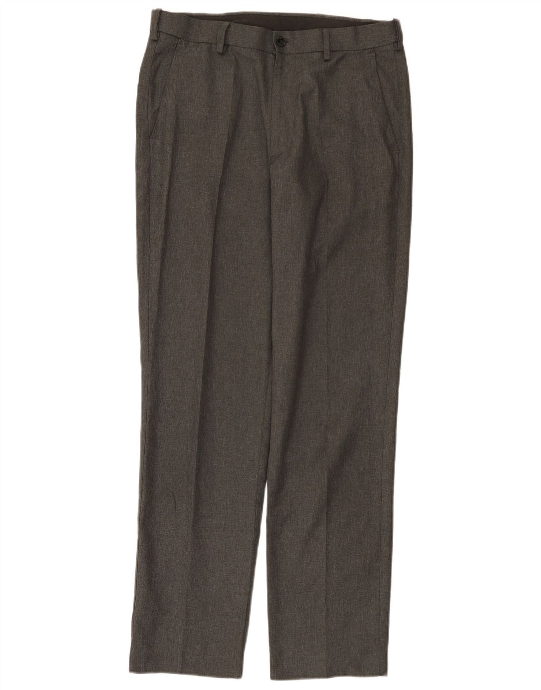 Calça chino masculina Marks & Spencer reta regular fit W32 L31 cinza