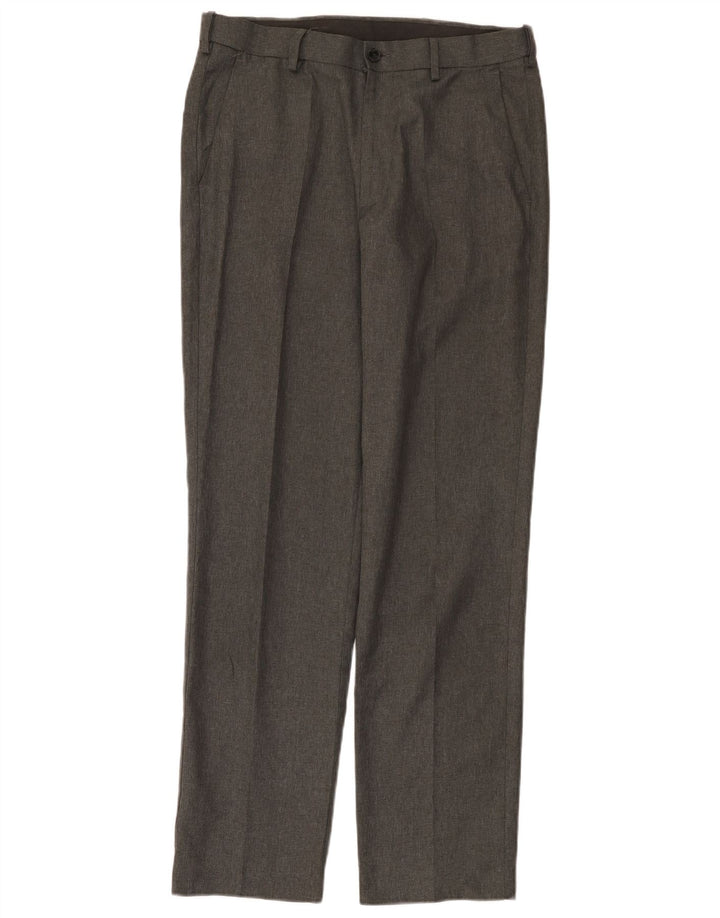 Calça chino masculina Marks & Spencer reta regular fit W32 L31 cinza