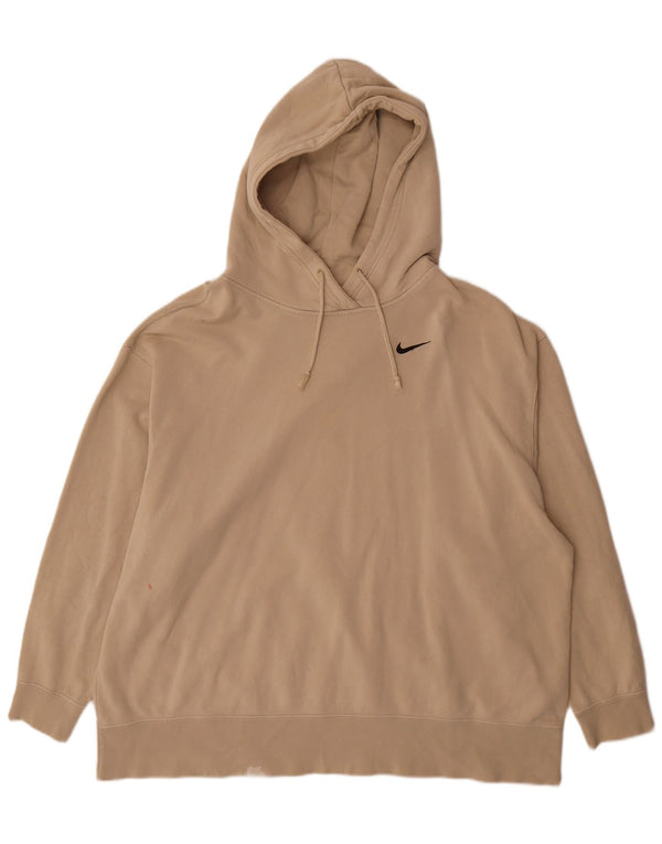Jumper com capuz Nike feminino oversized UK 22 2XL algodão bege