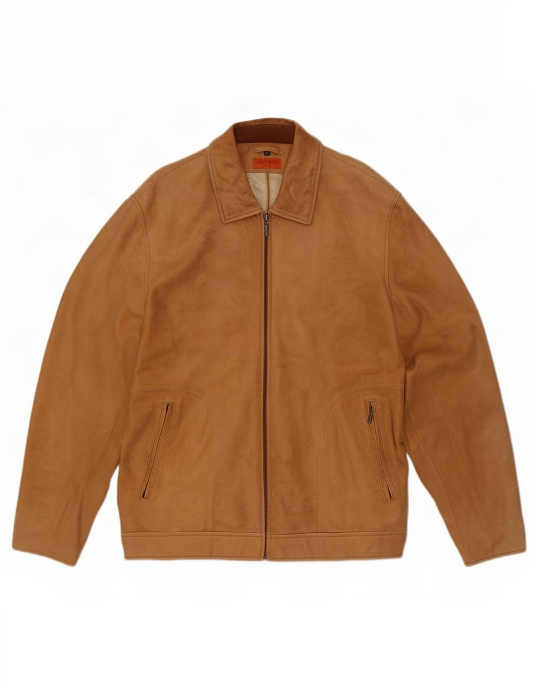 Jaqueta de couro masculina Chevirex IT 56 3XL marrom
