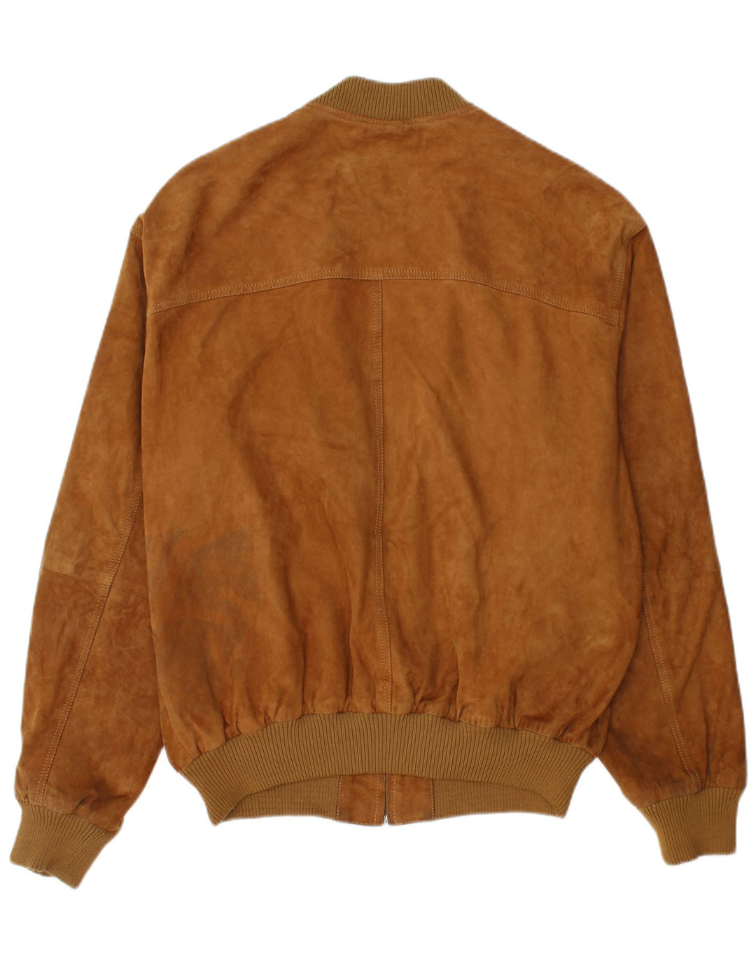 Jaqueta bomber masculina vintage de camurça IT 54 2XL couro marrom