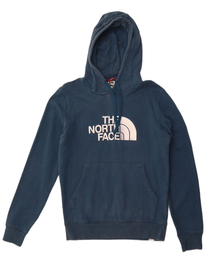 THE NORTH FACE Suéter gráfico masculino com capuz e algodão azul pequeno