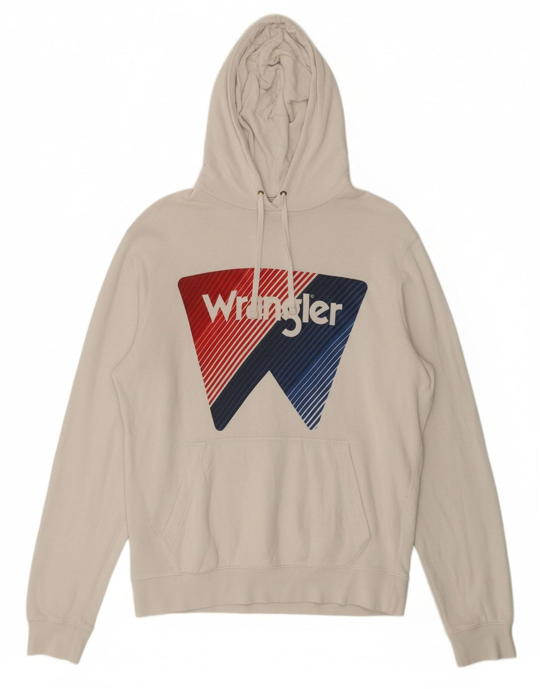 Suéter masculino com capuz gráfico WRANGLER pequeno algodão branco