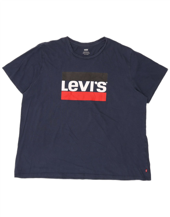 Camiseta gráfica masculina Levi's Top 2XL azul marinho