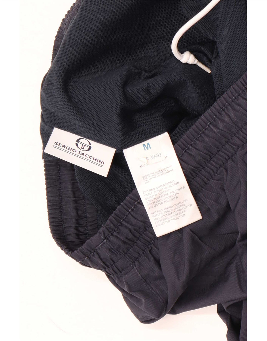 Calça de treino masculina Sergio Tacchini poliéster azul marinho médio