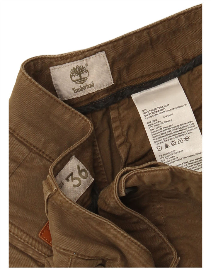 Timberland Mens Cargo Shorts W36 Grande Algodão Marrom