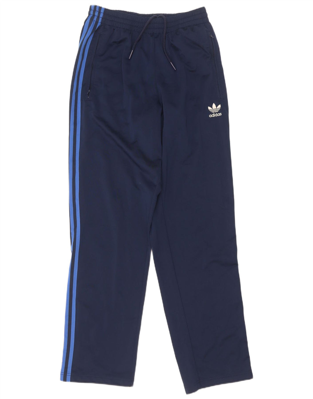 Calça de treino masculina Adidas pequena azul marinho poliéster