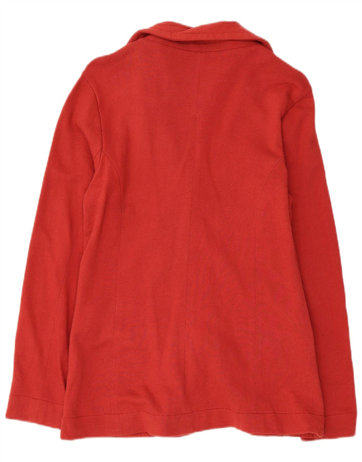 Jaqueta blazer feminina de 3 botões KAPPA Reino Unido 10 pequeno algodão vermelho