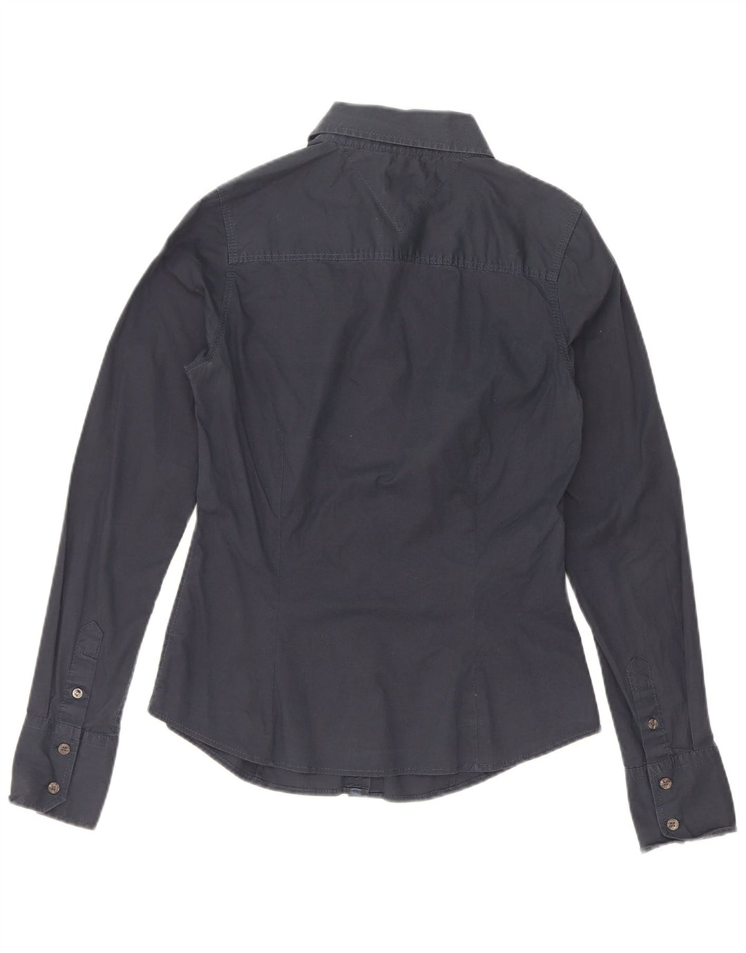 Camisa Tommy Hilfiger Feminina UK 12 Médio Algodão Azul Marinho