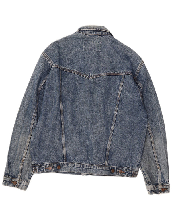 Jaqueta jeans masculina Wrangler UK 40 grande algodão azul