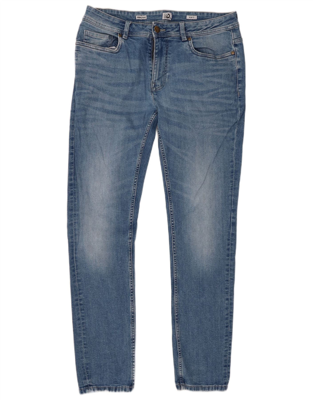 DACK'S Jeans Slim Masculino IT 50 Grande W34 L31 Azul Algodão