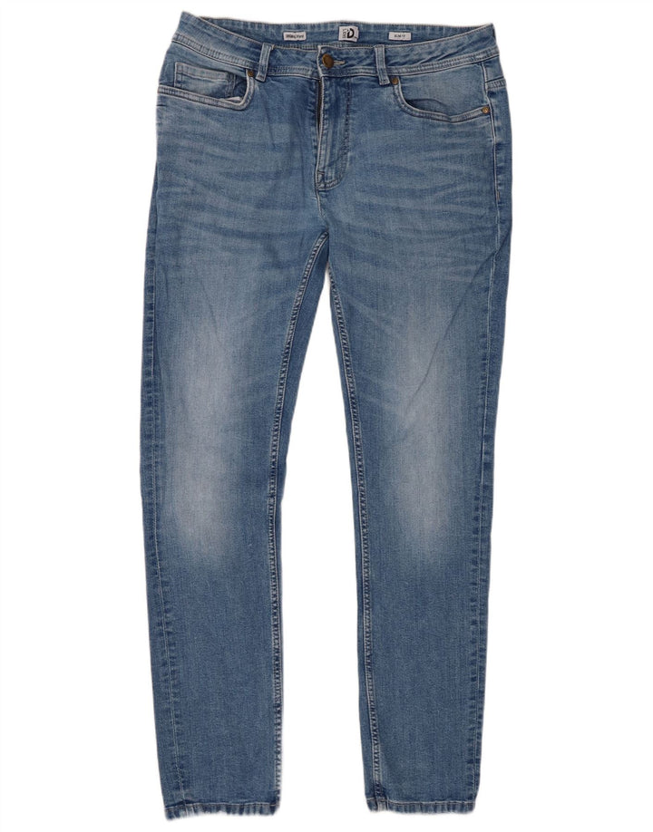 DACK'S Jeans Slim Masculino IT 50 Grande W34 L31 Azul Algodão