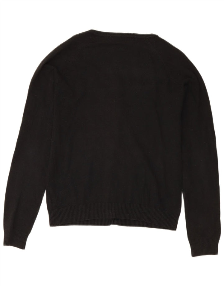 Suéter cardigã feminino Zara Reino Unido 12 algodão preto médio