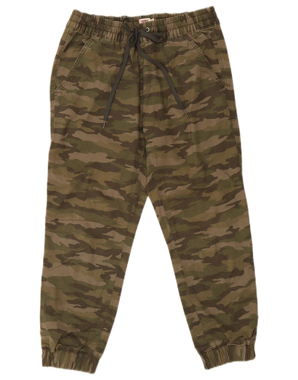 Calça jogger feminina Levi's casual média W30 L25 cáqui camuflada