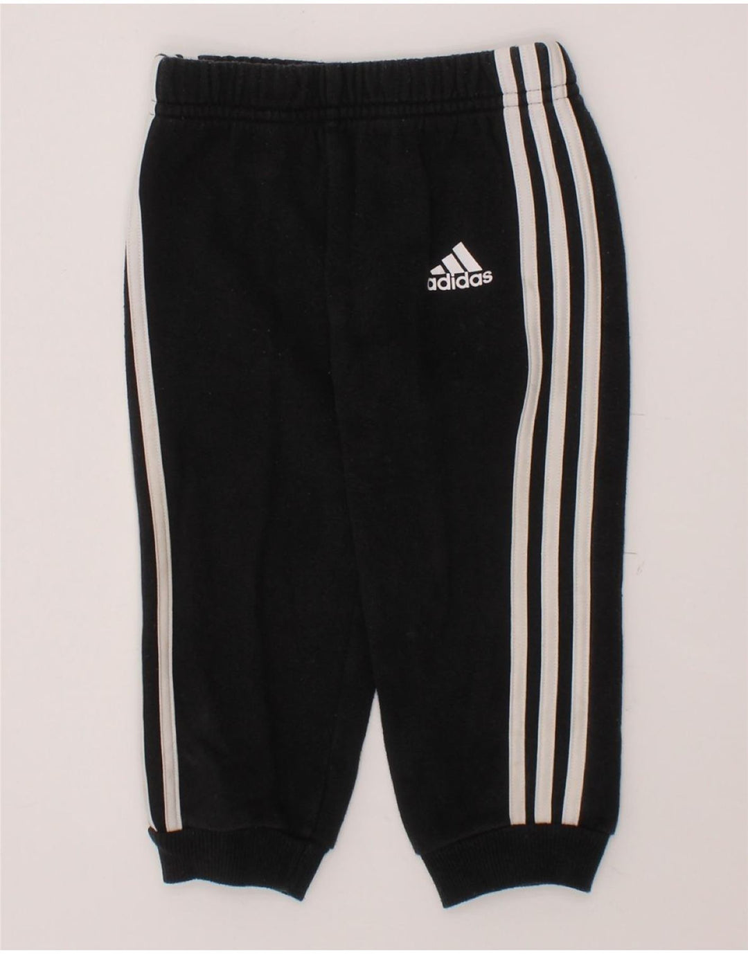 ADIDAS Baby Boys Joggers Calças de treino 9-12 meses algodão preto