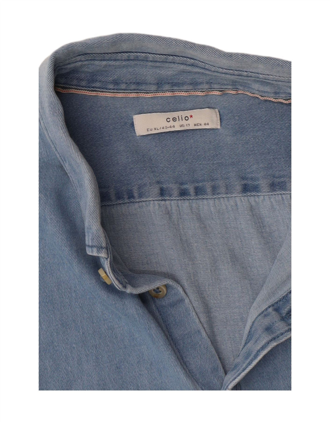 CELIO Mens Denim Shirt XL Blue Vintage Celio and Second-Hand Celio from Messina Hembry 