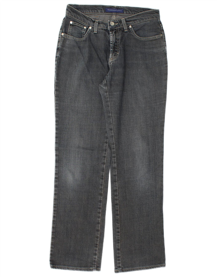 Jeans retos femininos Trussardi W27 L30 algodão azul
