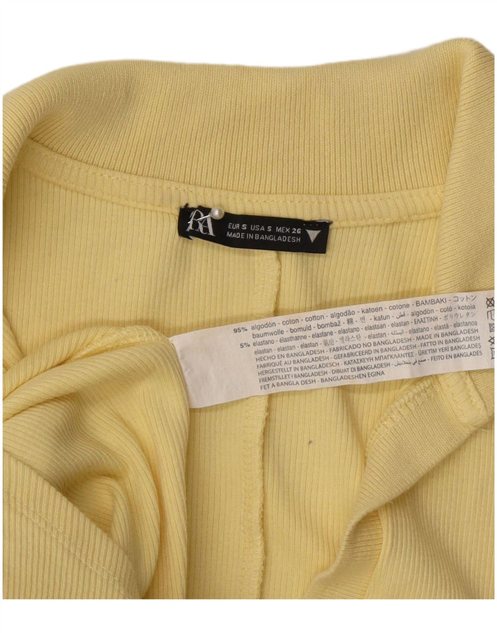 Macacão feminino Zara manga curta Reino Unido 8 pequeno amarelo